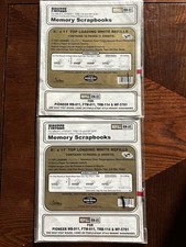 2 Pioneer Memory Book Top Loading Refill 8.5 X 11 White RW-85 NIP