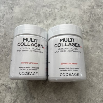 2X Codeage Multi Collagen Bioavailable 5 Types of Collagen 90 Caps.