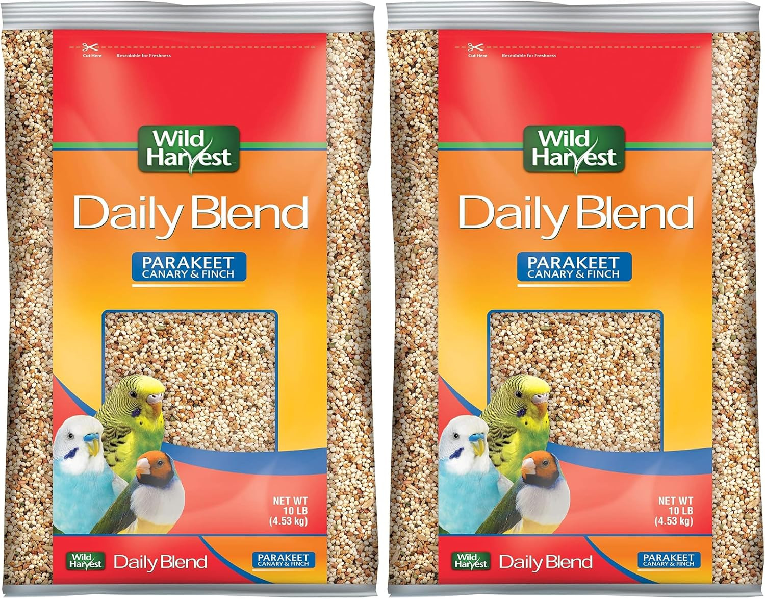 Daily Blend Nutrition Diet for Parakeet, Canary and Finch 10 Pounds, Orange Flav