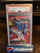 2023 Topps Cosmic Chrome Nick Pratto Rookie Red Flare /5 Rangers PSA 8