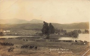 MAGONISTA REBELLION c1911 RPPC MEXICAN REVLTN GENERAL REVIEW LAKESIDE CALIFORNIA