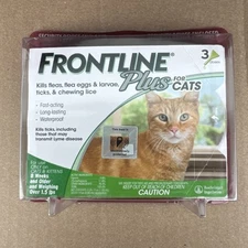 SALE! NEW Authentic Frontline Plus Flea +Tick Treatment for Cats Kittens 3 Doses