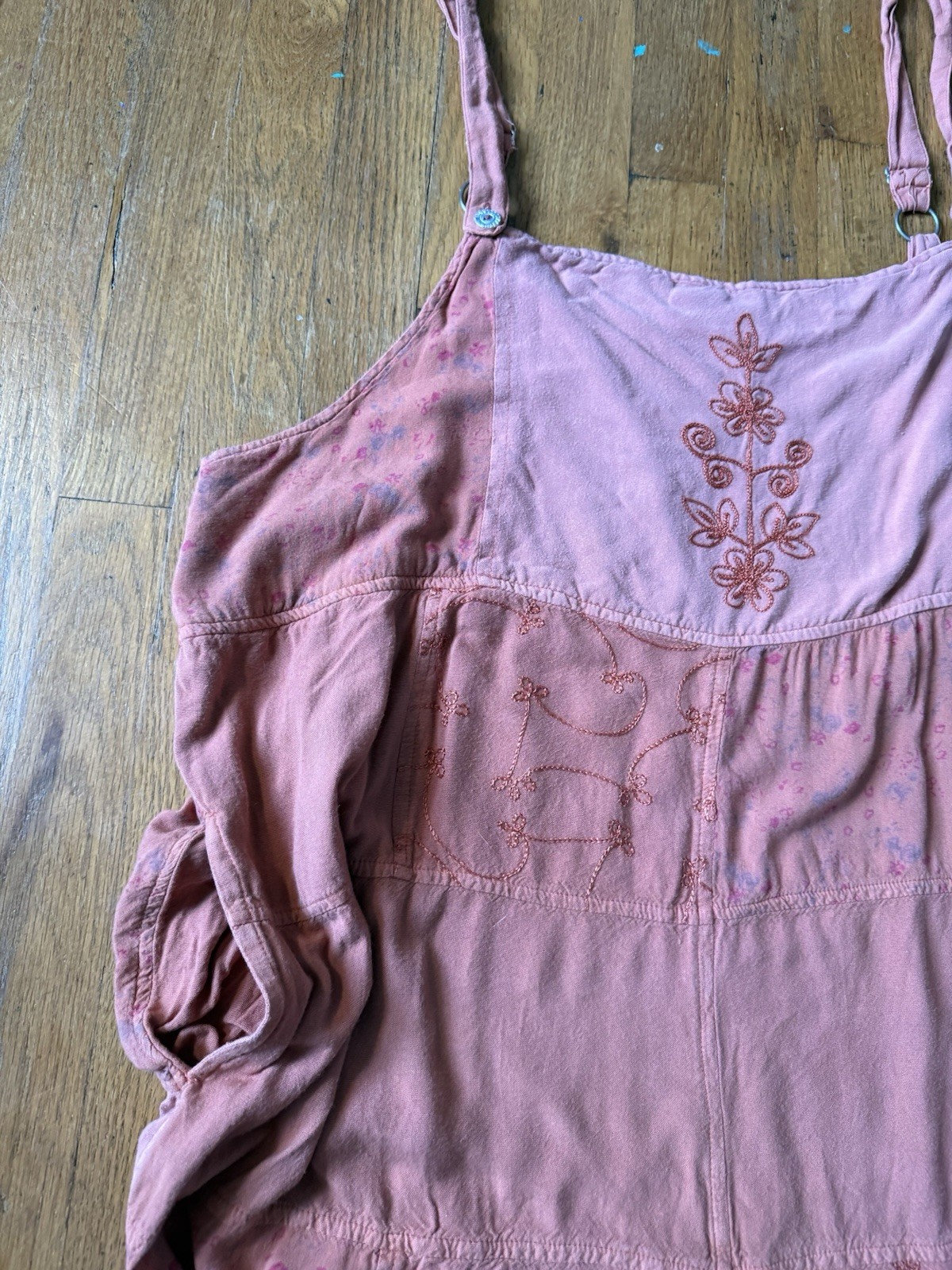 Comfy Patchwork Embroidered Jumpsuit/ Overalls Si… - image 4