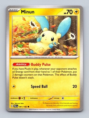 TCG Pokemon Karte Minun PAR 061/182 Eng Narumi Sato Paradox Rift