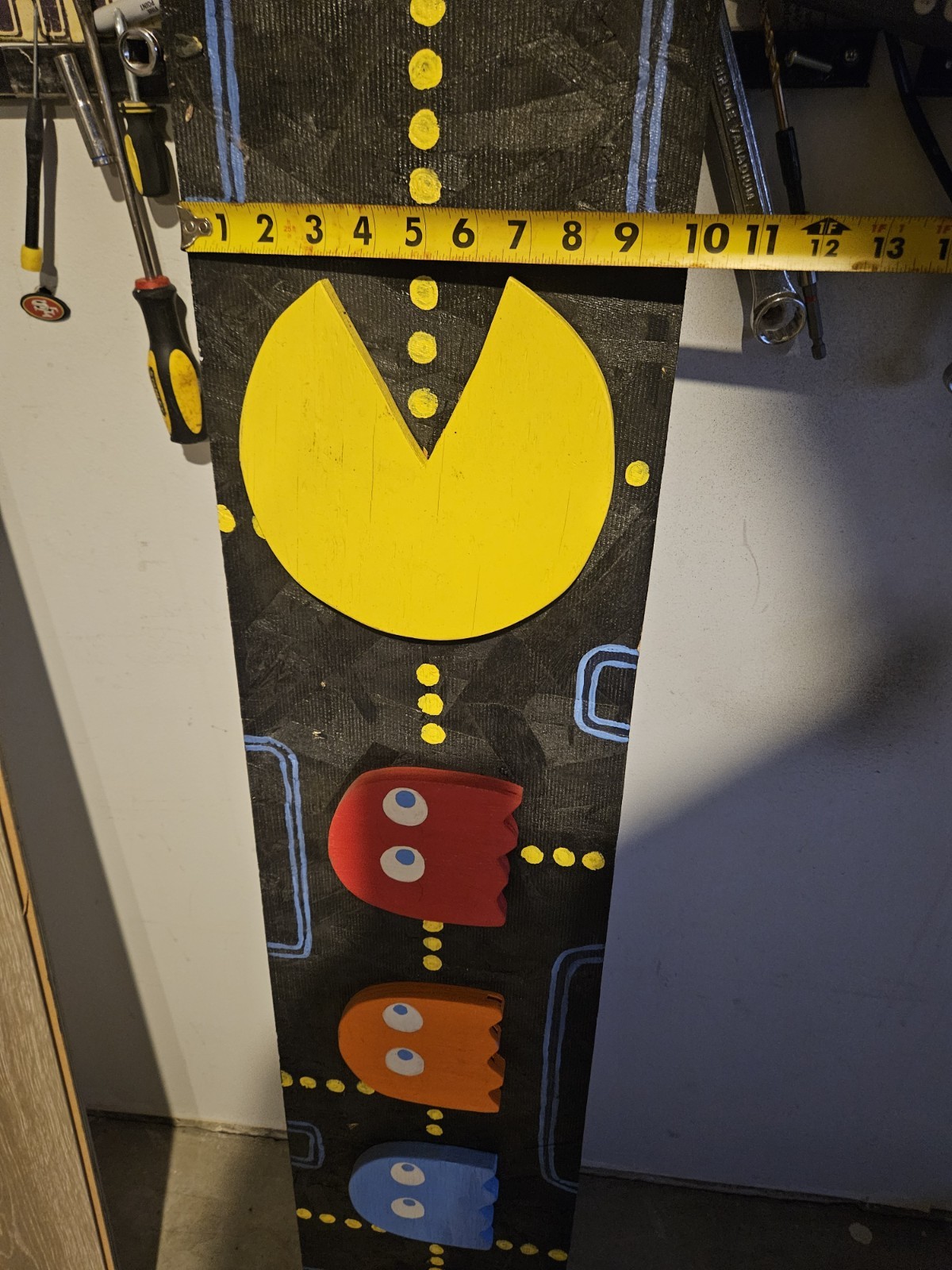 PAC MAN ARCADE GAME WOOD SIGNAGE COOL VINTAGE  ART CLASSIC RARE Great For Caves!