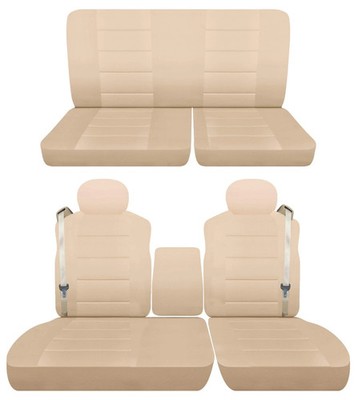 Fits 2001 to 2003 Ford F150 Front 40/60 seat with console and Rear bench Sand