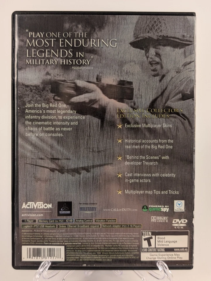 Call of Duty 2: Big Red One (Collector's Edition) - Sony Playstation 2 PS2 - CIB - Image 2 of 4