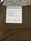 CALIA NEW Sandwash Scuba High Rise Wide Leg Pant Dark Khaki Olive Large — photo 4