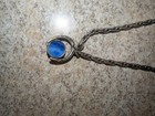 Silver Tone Horseshoe Necklace with Blue Pendant Vintage Jewelry Western Boho — photo 7