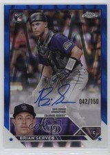 2023 Topps Chrome Rookie Blue RayWave Refractor 42/150 Brian Serven Auto et6