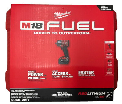 Milwaukee Tool 2960-22R M18 Fuel 3/8 In. Mid-Torque Impact Wrench With Friction