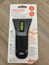 Slice 10593 Utility Scraper with Long Lasting Ceramic Blade, Auto-Retract