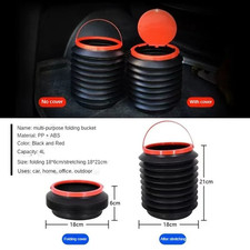 Foldable Car Trash Can With Lid Waterproof Hanging Auto Garbage Bin Organizer Foldable Car Trash Can With Lid Waterproof Hanging Auto Garbage Bin Organizer