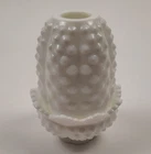 VINTAGE TWO PIECE COLONIAL MILK GLASS HOBNAIL FENTON FAIRYLAMP