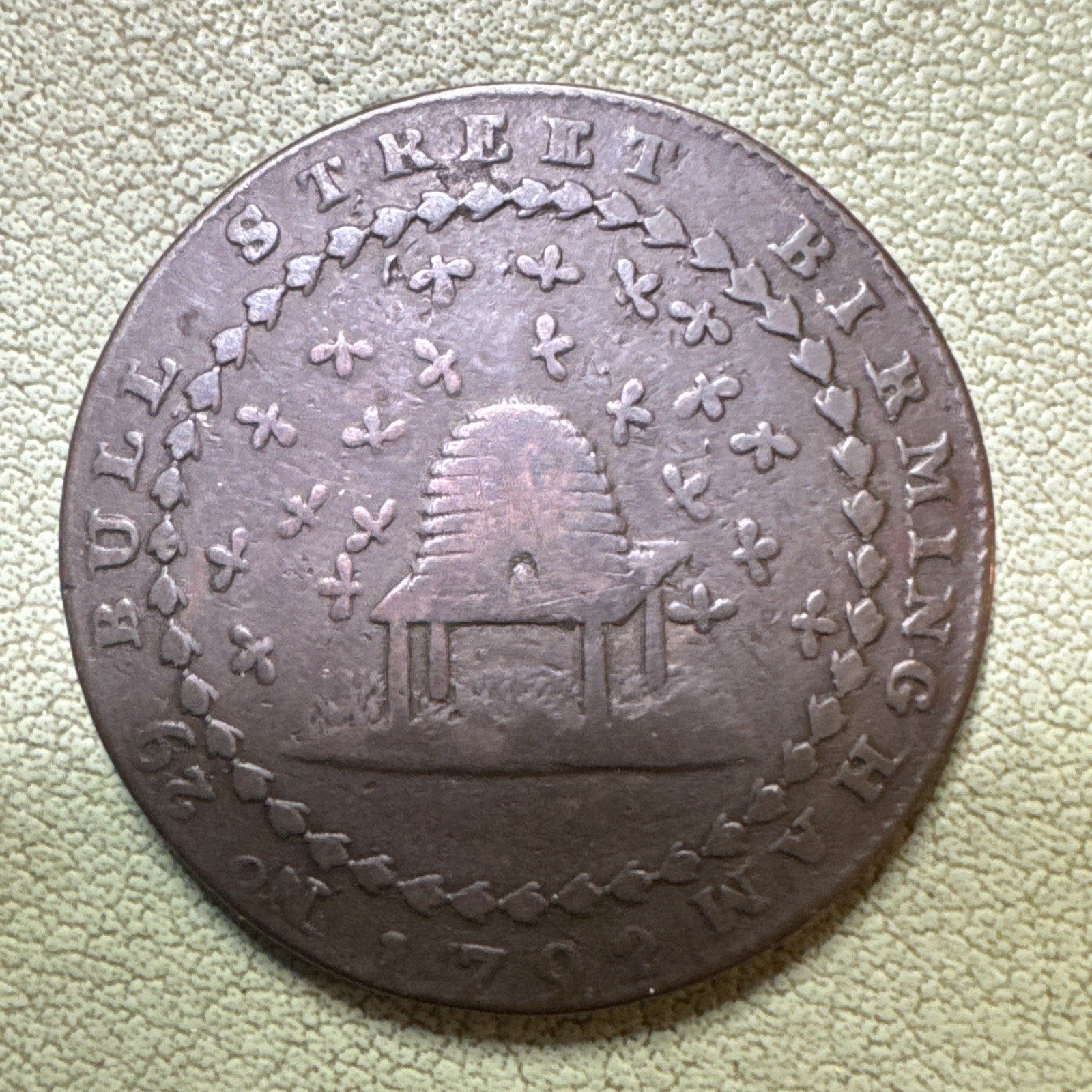 1792 Condor Token Birmingham Halfpenny, Donald & Co. Bull St, Beehive 1 ...
