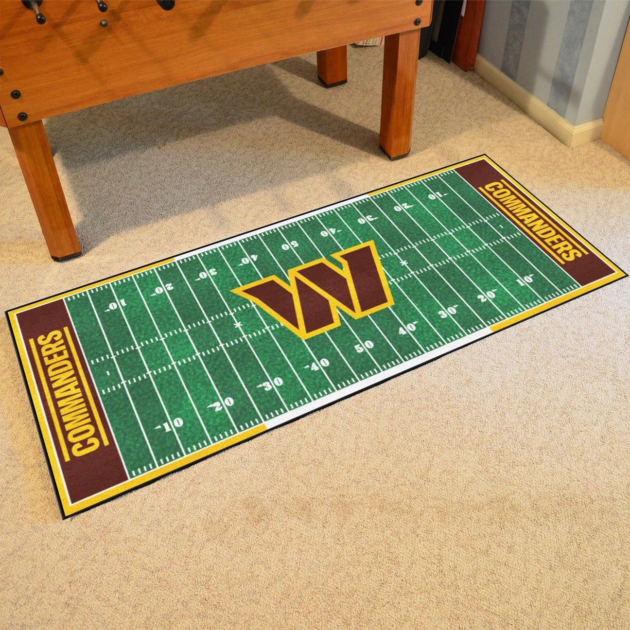 Washington Commanders 30" X 72" Football Runner Area Rug