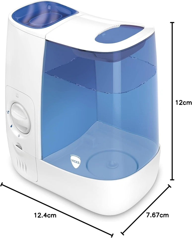 Vicks Air Humidifier Warm Mist Home Moisture Vaporiser Automatic 3.8 Litre VH845 - Image 2 of 4