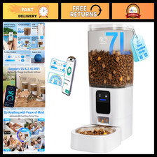 Automatic Cat  Dog Feeder with WiFi, Smart APP Control, 7L Auto Food Dispenser,