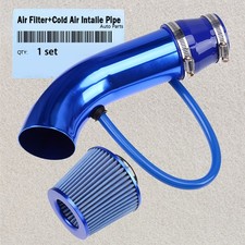 Blue Cold Air Intake Filter Induction Pipe Power Flow Hose System Accessories..