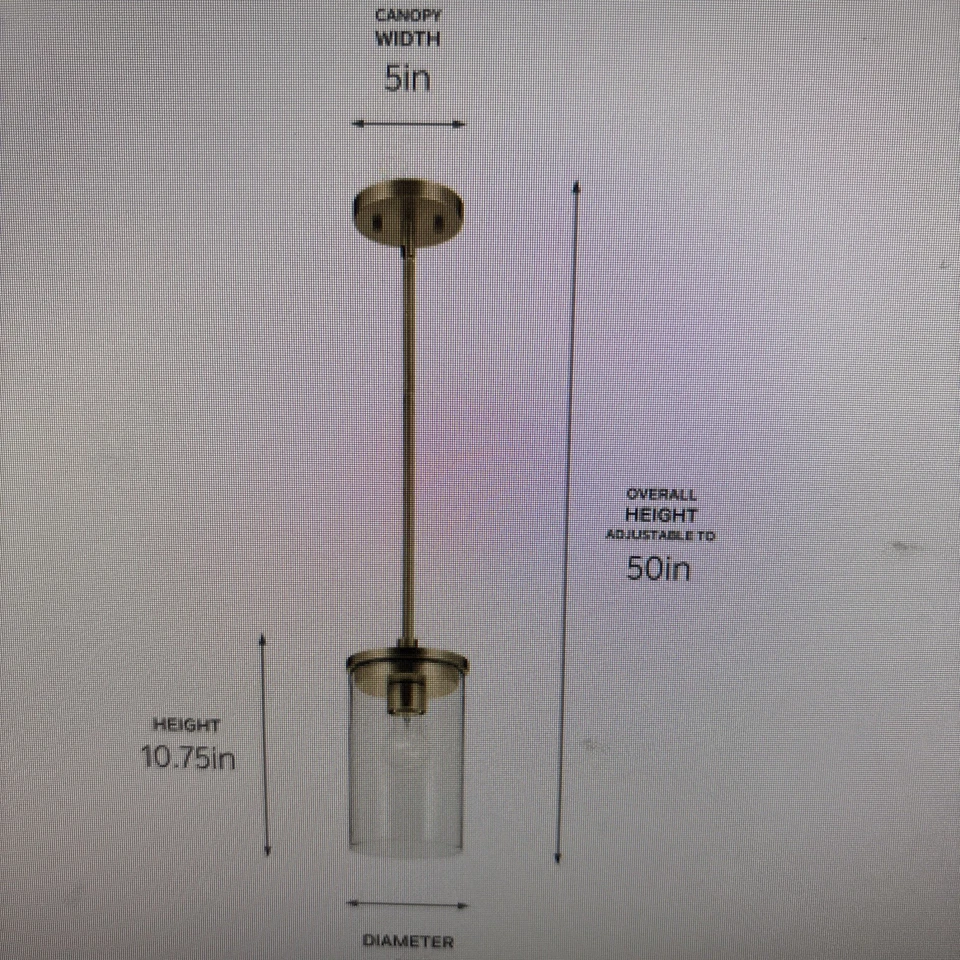 KICHLER Single Pendant Light 43060OZ Olde Bronze Clear Seedy Glass HH 22 - Image 4 of 4