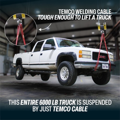 TEMCo 2/0 Gauge AWG 500 Ft Black Flexible Copper USA Welding Cable Battery Wire - Picture 5 of 9