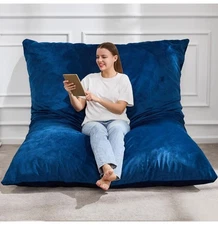 3 in 1 Bean Bag Chair Giant Durable Comfort Floor Cushion Washable Cover, NEW