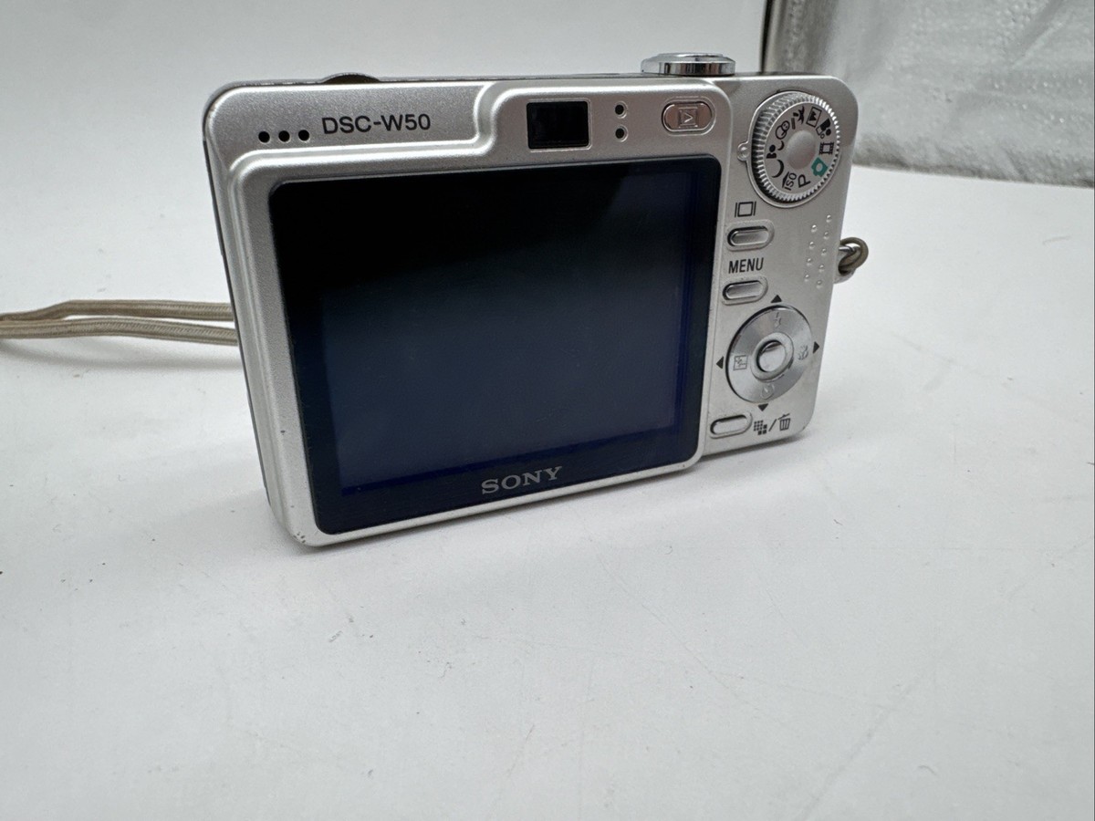 Sony Cyber-shot DSC-W50 6.0MP Digital Camera - Silver for sale