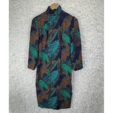Unbranded Vintage Cheongsam Qipao Dress Small Multicolor Floral Mandarin Collar