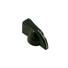 1 black plastic Chicken Head / Pointer Knob for 6mm pots 18 splines