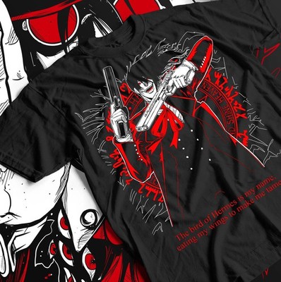 Ultimate Vampire New Unisex T-Shirt,Anime Hellsing Shirt,graphic Tee Shirt Black