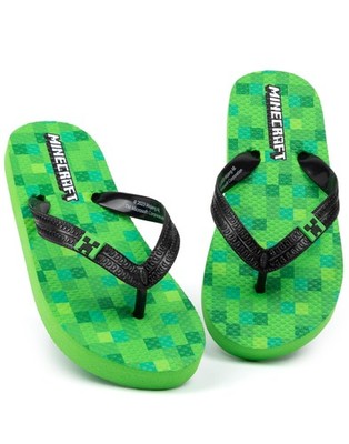 Minecraft Grüne Flip Flops Unisex Kinder