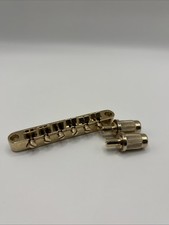 Gold Tune-O-Matic Roller Bridge+Posts Electric Guitar Lp Steel Rollers New