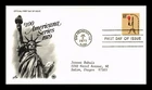 US COVER RUSH LAMP $1 AMERICANA SERIES FIRST DAY ISSUE SCOTT 1610 ARTCRAFT