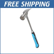 Durable 28 oz Alloy Steel Framing Hammer: Milled Face, Shock Resistant Handle