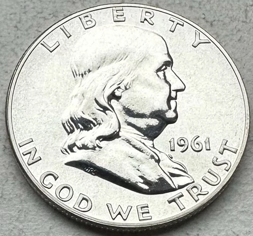 1961 Proof Franklin Half Dollar 90% Silver-INV#8510
