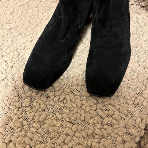 Roger Vivier kniehohe Stiefel schwarz Wildleder eckige Zehenpartie Größe 39,5 - Bild 7 von 15