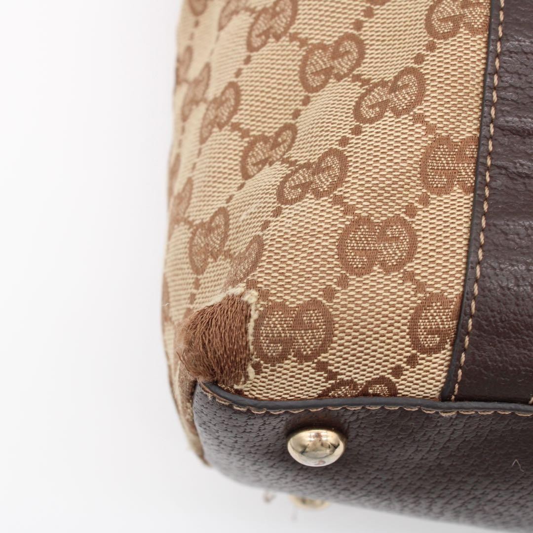 GUCCI Abbey 141470 213317 GG Canvas Tote Bag Beige Brown From Japan thumbnail 10