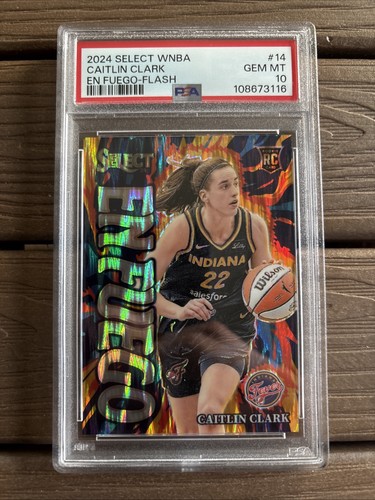 2024 Panini Select WNBA EN Fuego Caitlin Clark Rookie Flash Prizm PSA 10 RC