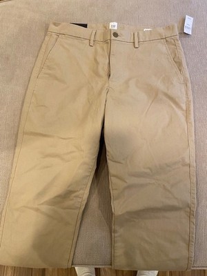 NEW Gap Men's Essential Khaki GapFlex Striaght Leg Slim Pants 32x32