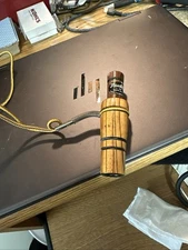 Vintage Faulk's Game Calls Champion Duck Call C-100 black & white label EUC