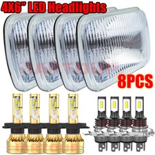 4pcs 4x6" LED Headlights HI-LO Beam Lamp for Chevy Pickup 1981-87 C10 K10 Blazer