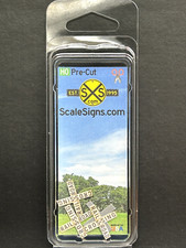 HO-2000-008-P / 1:87 Scale Street  Railroad Signs - Pre-cut Crossbuck