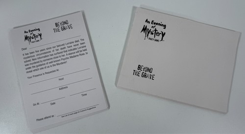 An Evening Of Mystery Party Game Beyond The Grave - Opened / Contents Unused - Picture 8 of 10