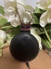 Small Zip Around Pouch Round Holder Black Leather . Brand New.