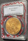 1921 MEXICO 50 PESOS 1.2 Oz. GOLD COIN PCGS MS62+ SCARCE LOWEST MINTAGE KEY DATE