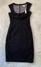 WHITE HOUSE BLACK MARKET Dress Size 00 Black SLEEVELESS SHEATH Pencil LBD New