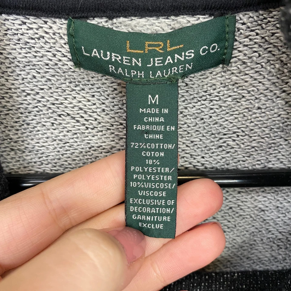 Толстовка женская Lauren Ralph Lauren средний размер воротник-капот махровый уголь квадратная - Изображение 4 из 4