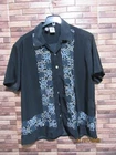MEN'S KENNINGTON CALIFORNIA BLACK S/S HAWAIIAN SHIRT XL VGUC