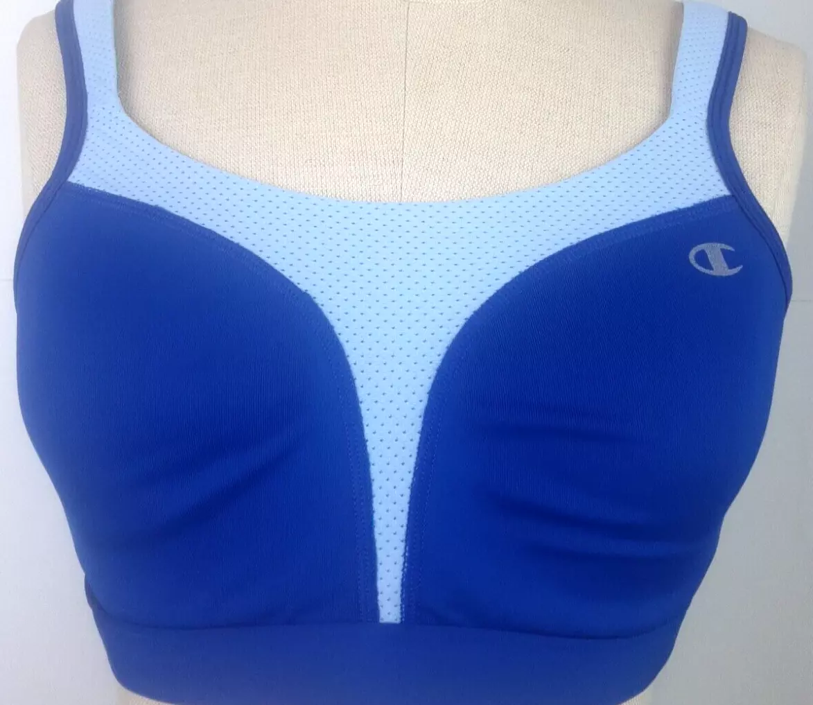 Champion Authentic Athleticwear RN 15763 Blue Wireless Sports Bra Size 36C  (21)