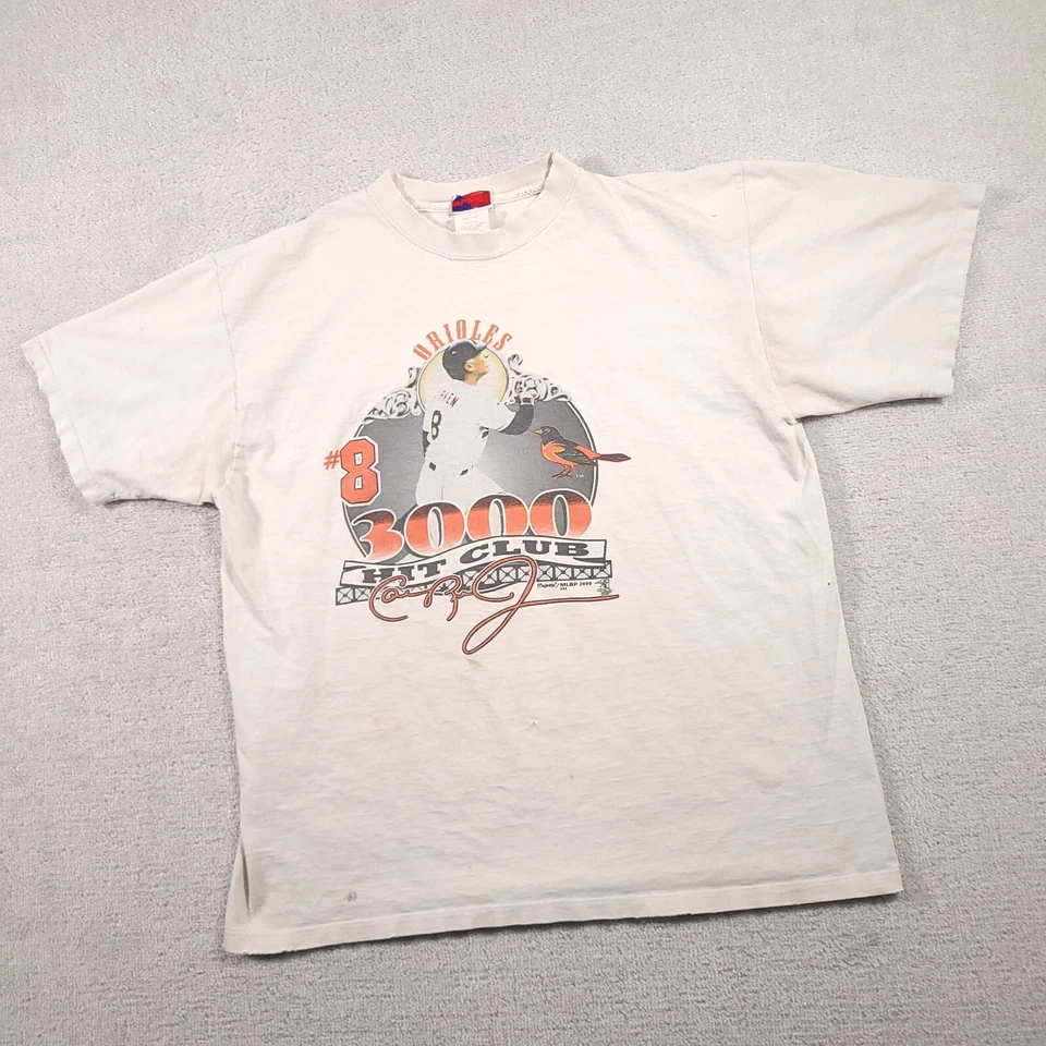 Camiseta De Colección Baltimore Orioles MLB #8 Cal Ripken Jr. Para Hombres XL 3000 Éxitos Carrera EE. UU. Foto 2 de 4